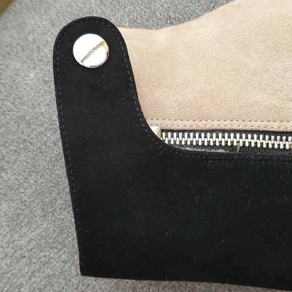 JUSTFAB Colorblock Faux Suede Block Heel Side Zip Ankle Boots SIZE: 9 US - Picture 7 of 13